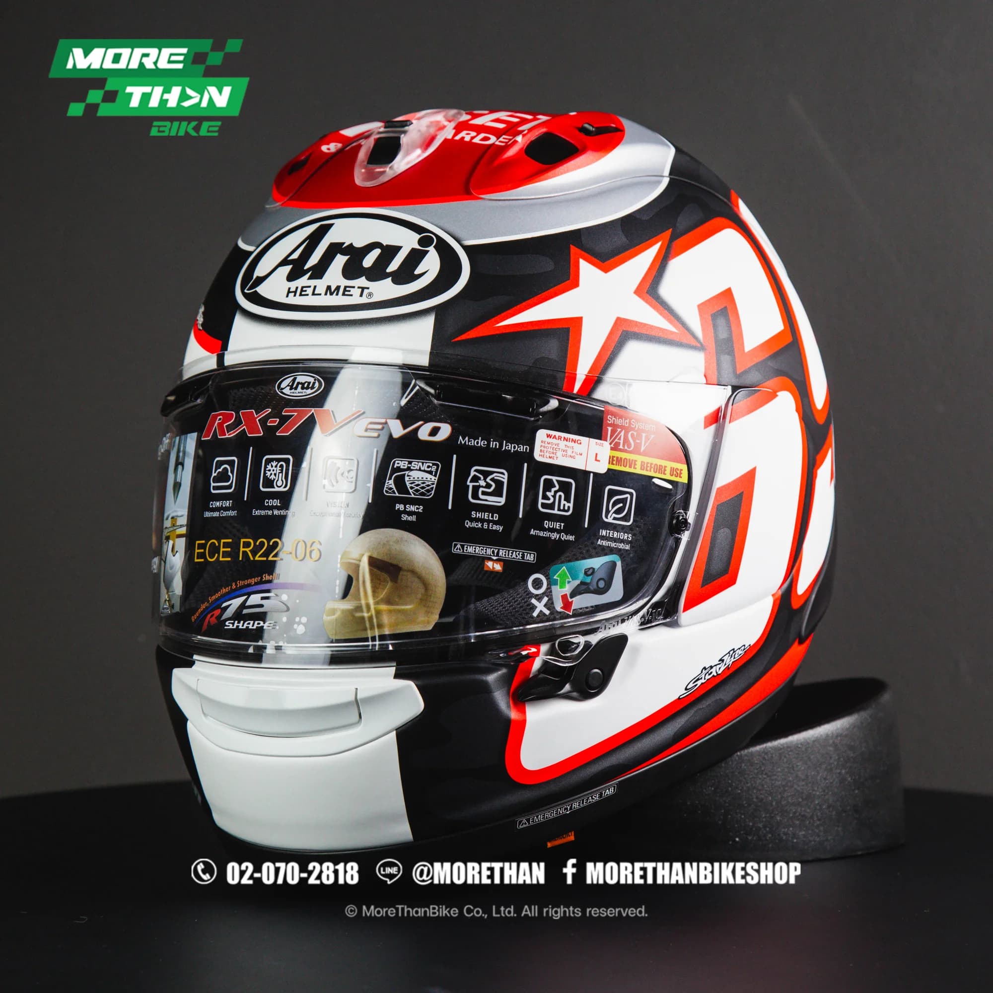 หมวกกันน็อค Arai รุ่น RX-7V Evo ลาย Nicky Reset