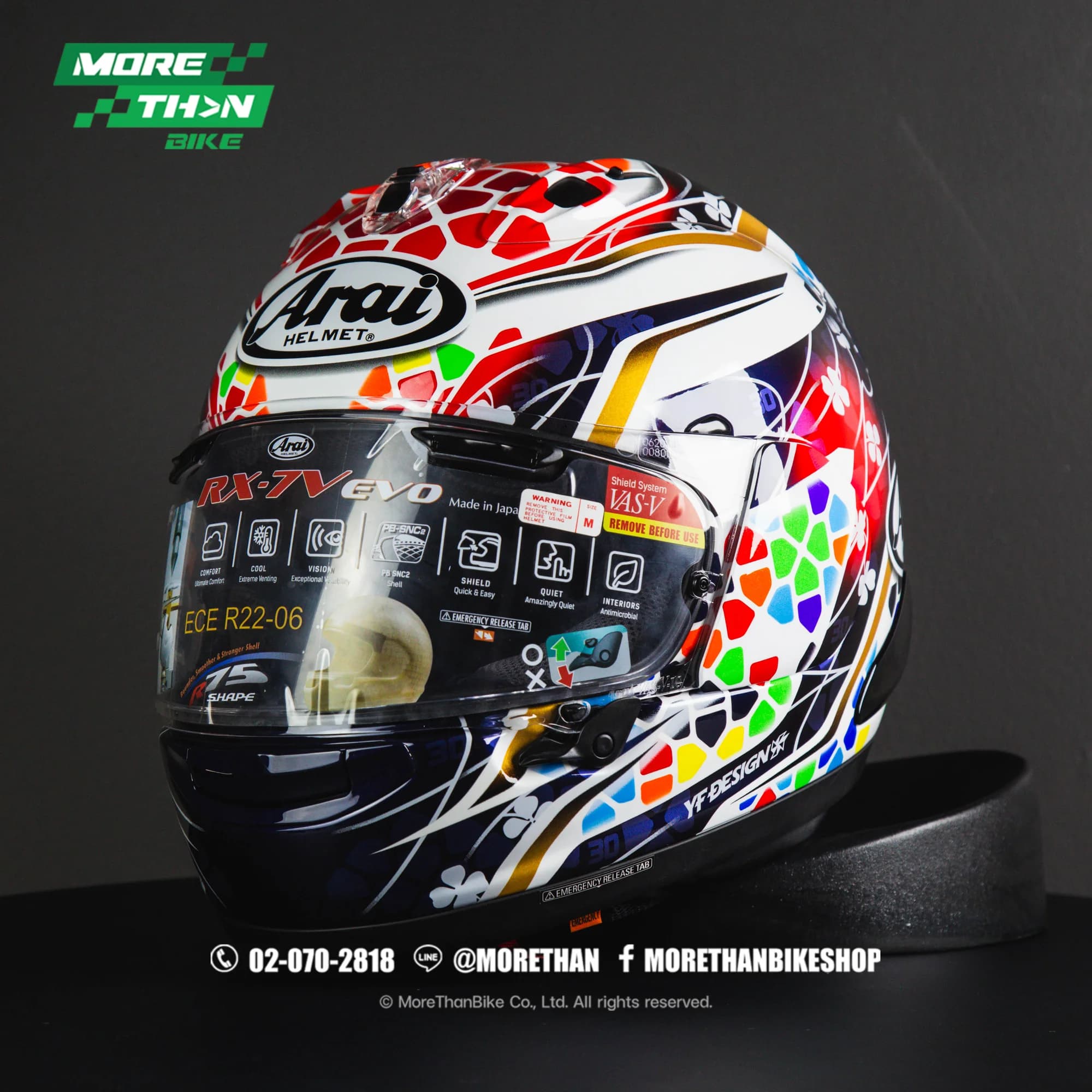 หมวกกันน็อค Arai รุ่น RX-7V Evo ลาย Nakagami GP2