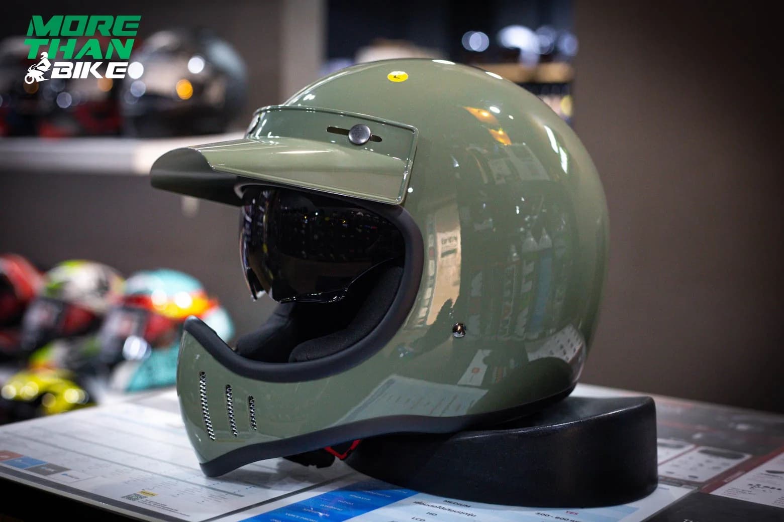 หมวกกันน็อค Zeus รุ่น ZS-916D ลาย Light Army Green