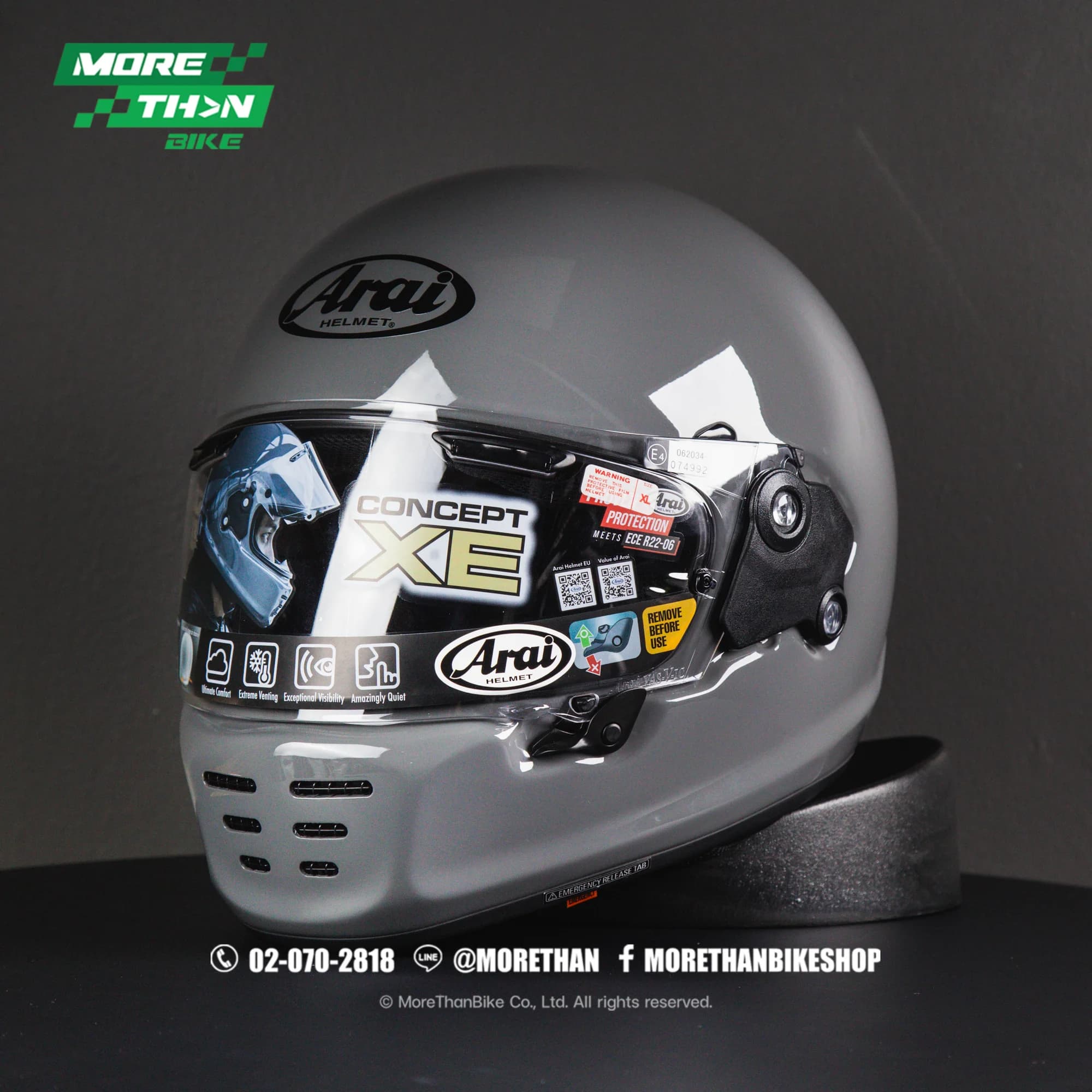หมวกกันน็อค Arai รุ่น Concept-XE สี เทาเงา