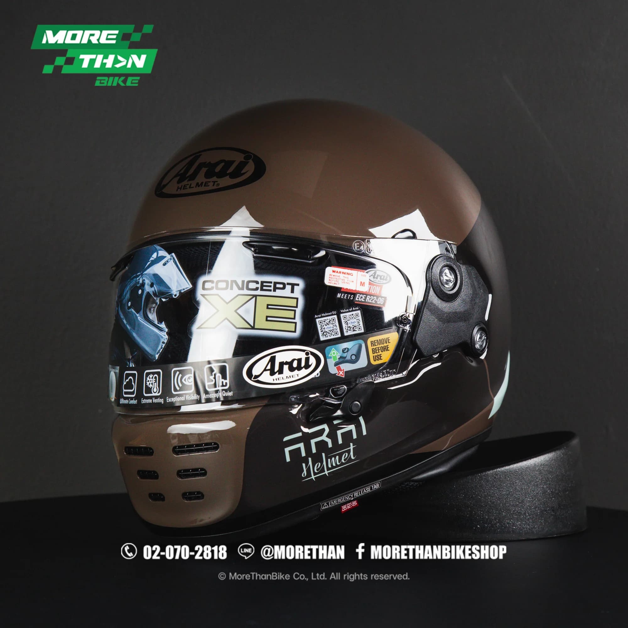 หมวกกันน็อค Arai รุ่น Concept-XE ลาย React Dark Mocha
