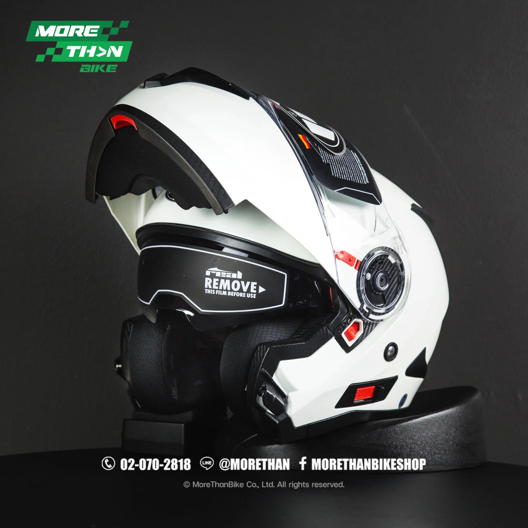 หมวกกันน็อค Real รุ่น Storm Force สี Pearl White (ขาว)