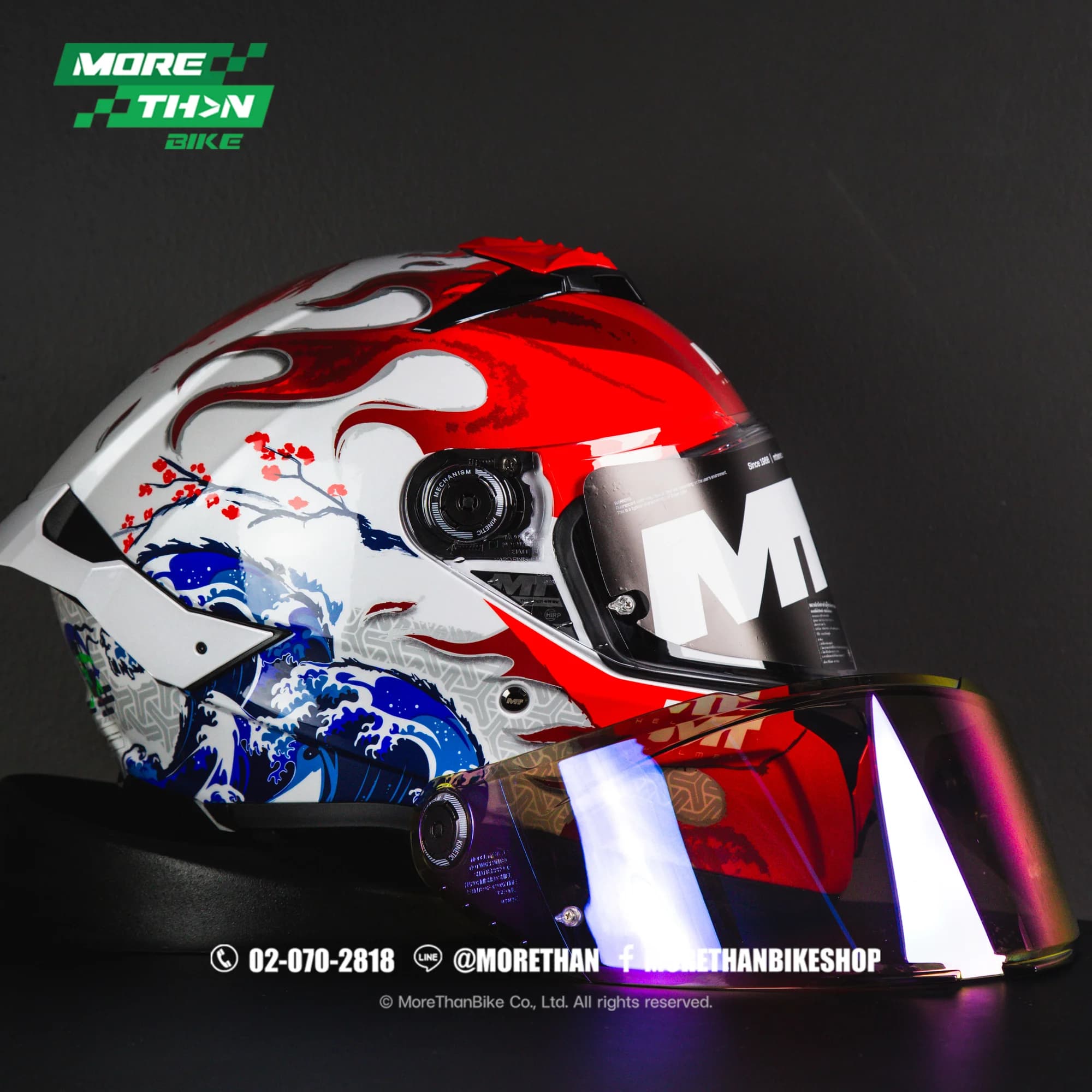 ชิลด์หมวก MT Visor V-28C Iridium สีปรอท (สำหรับรุ่น Thunder 4 R SV)